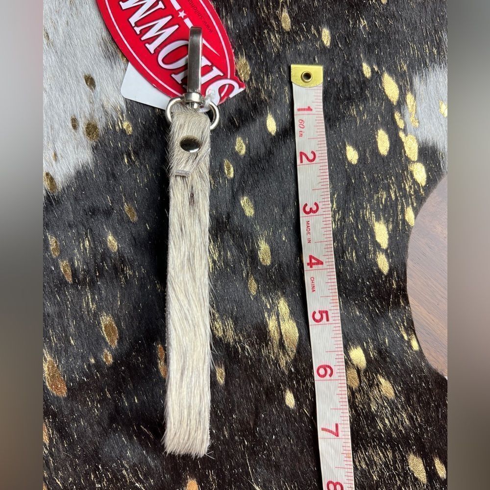 Real Cowhide Keychain Wristlet.